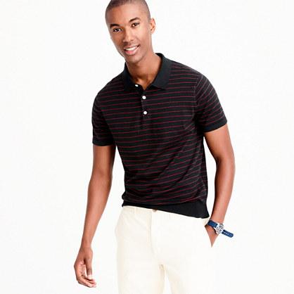 J.Crew Pima cotton short-sleeve sweater-polo in stripe