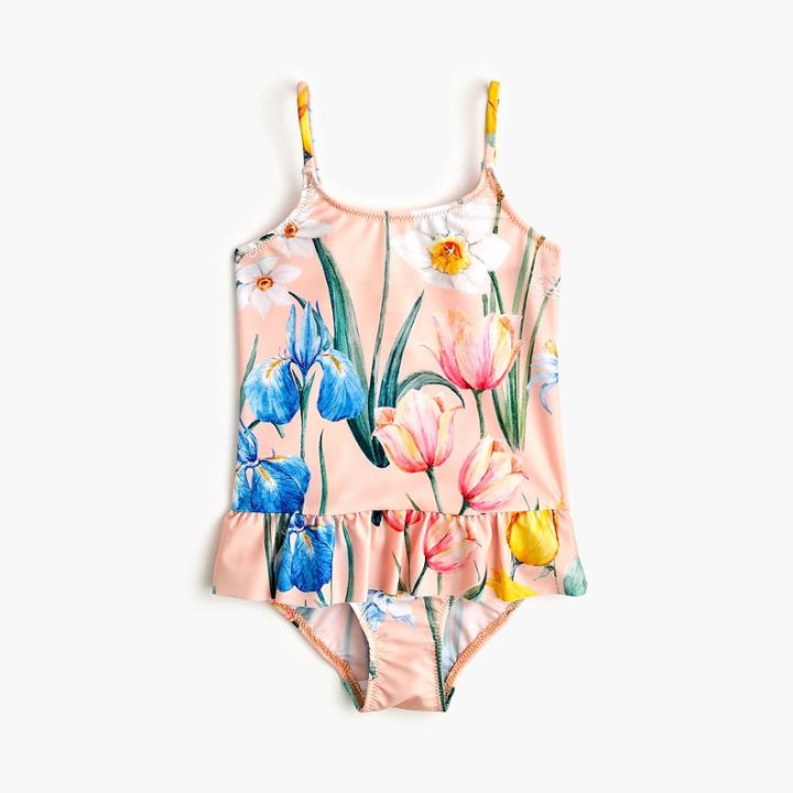 J.Crew Girls' Popupshop flower-print swimsuit
