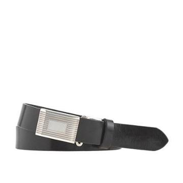 J.Crew Classic leather belt with silver-plated buckle
