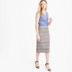 J.Crew Collection neon and metallic tweed pencil skirt