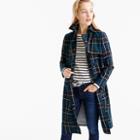 J.Crew Collection trench coat in plaid