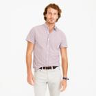 J.Crew Secret Wash short-sleeve shirt in red tattersall
