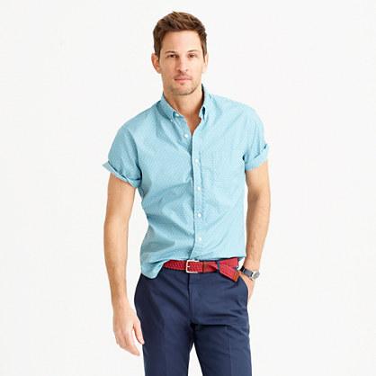 J.Crew Short-sleeve shirt in blue polka dot