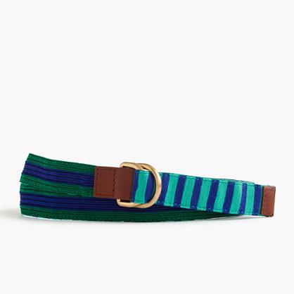 J.Crew Striped reversible woven belt