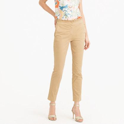 J.Crew Tall cropped ruffle chino