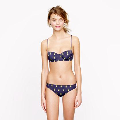 J.Crew Mini-pineapple underwire top
