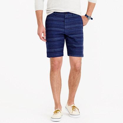 J.Crew 9 short in textured blue stripe