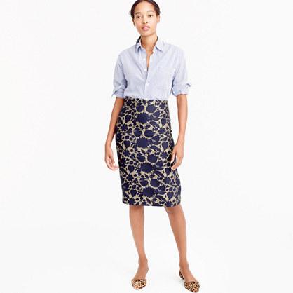 J.Crew Petite skirt in floral jacquard