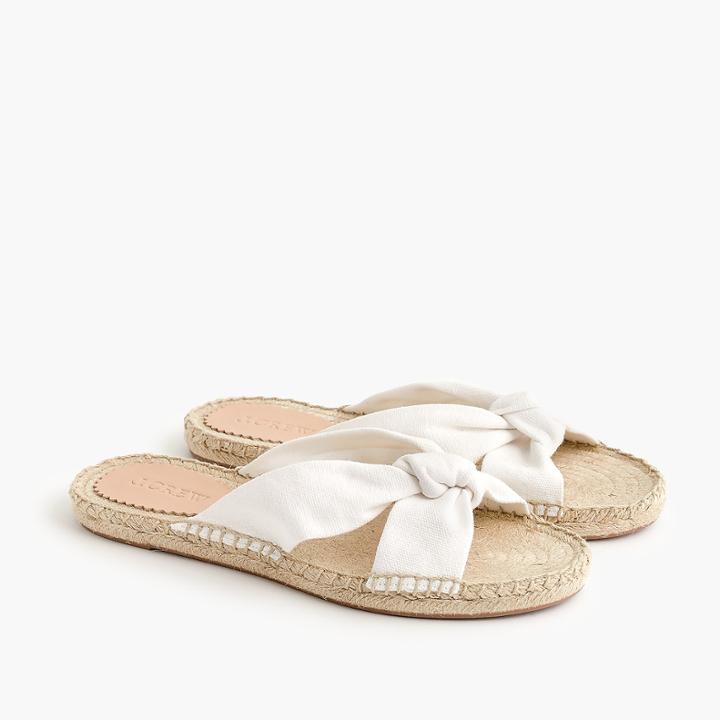 J.Crew Knotted espadrille slides