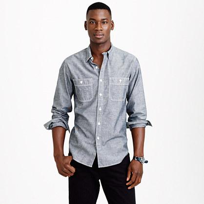 J.Crew Grey chambray utility shirt