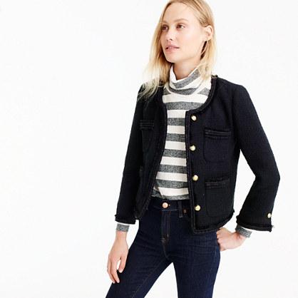J.Crew Petite cropped lady jacket with gold buttons