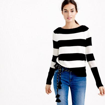 J.Crew Wool boatneck sweater in stripe