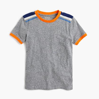 J.Crew Boys' shoulder-stripe T-shirt in the softest jersey