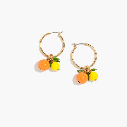 J.Crew Orange hoop earrings