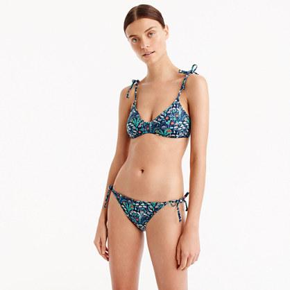J.Crew Shoulder-tie french bikini top in Liberty&reg; alpine pasture