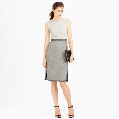 J.Crew Mixed-tweed sleeveless sheath dress