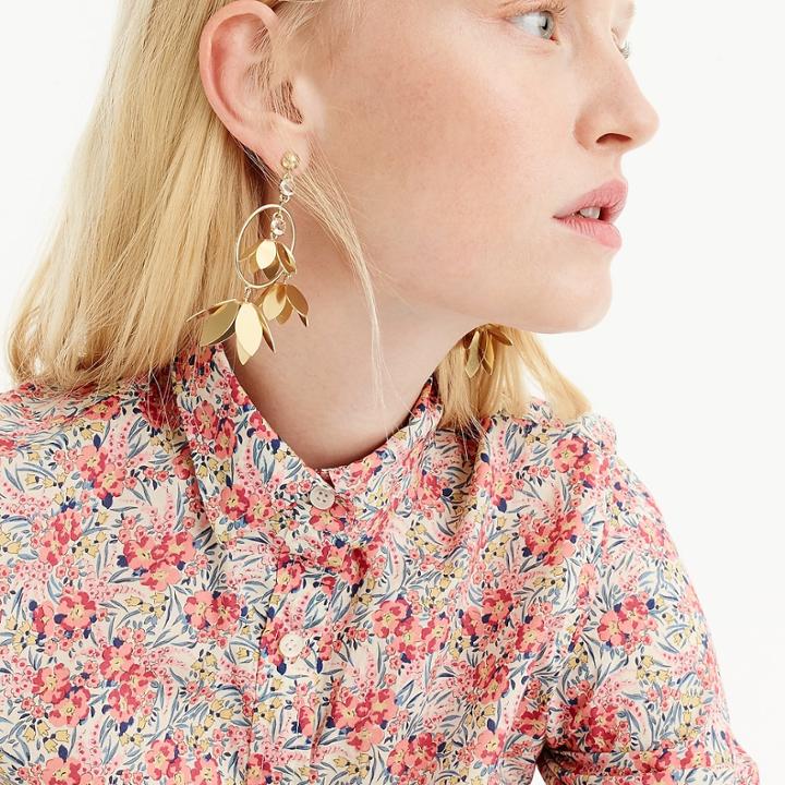J.Crew Classic popover in Liberty swirling petals