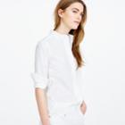 J.Crew Ruffled button-up shirt in white