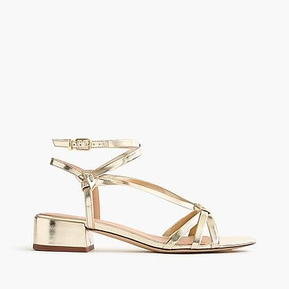 J.Crew Strappy lady sandals in metallic gold