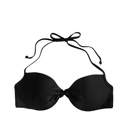 J.Crew DD-cup gathered halter underwire bikini top