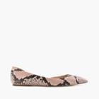 J.Crew Audrey flats in snakeskin-printed leather