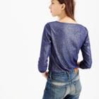 J.Crew Metallic long-sleeve painter T-shirt