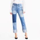 J.Crew Point sur relaxed shoreditch straight jean with patches