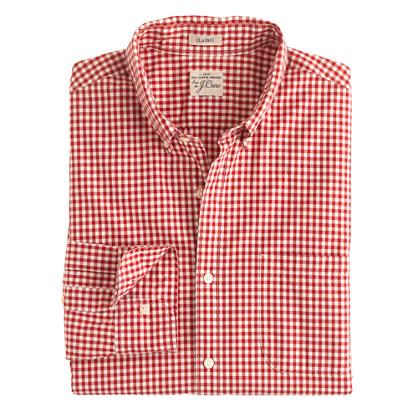 J.Crew Secret Wash shirt in red gingham