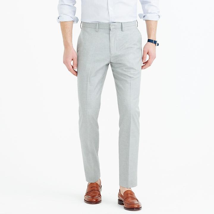 J.Crew Ludlow Slim-fit pant in heather cotton twill