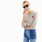 J.Crew Tippi sweater with embroidered lips