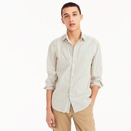 J.Crew Slim stretch Secret Wash shirt in yellow stripe