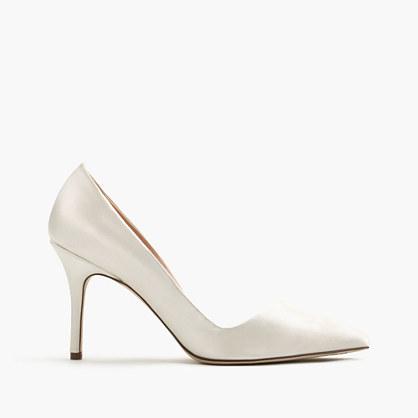 J.Crew Elsie asymmetrical pumps in satin