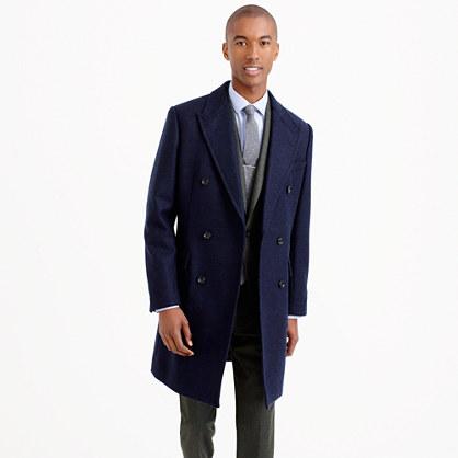J.Crew Ludlow double-breasted topcoat in French herringbone wool with Thinsulate&reg;