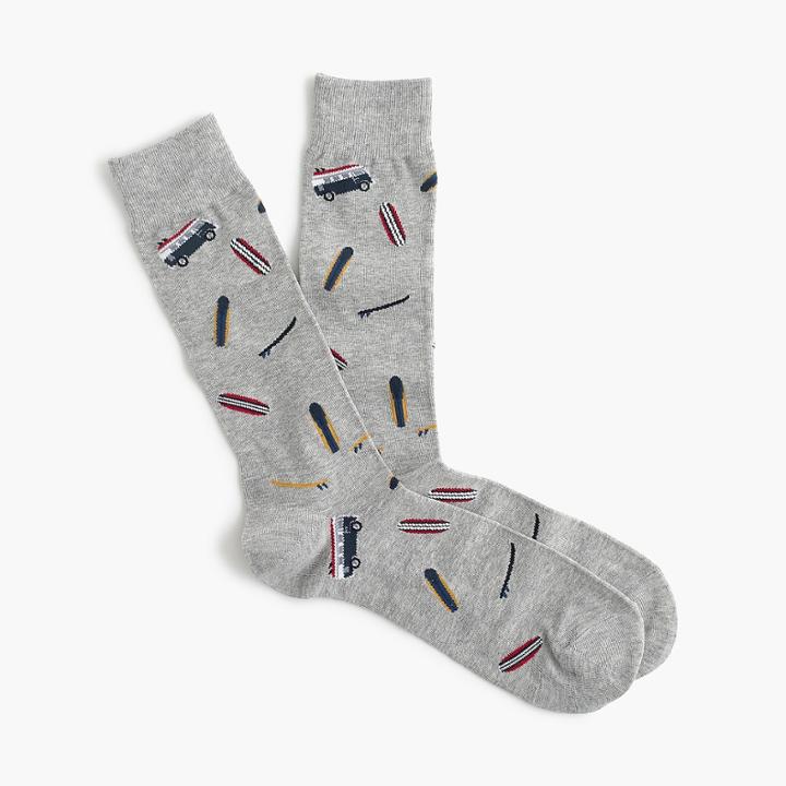 J.Crew Surfboard print socks