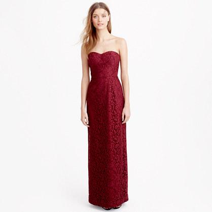 J.Crew Natasha long dress in Leavers lace