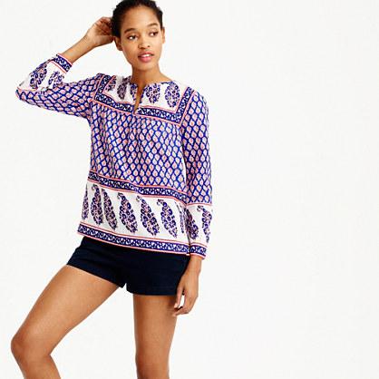 J.Crew Mixed paisley top