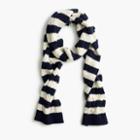 J.Crew Striped pom-pom scarf