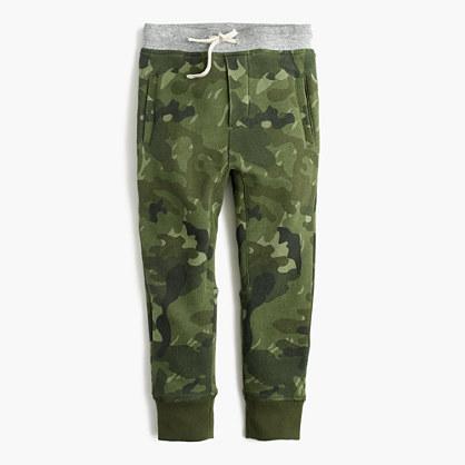 J.Crew Boys' zip pocket camo sweatpant in slim fit