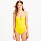 J.Crew Italian matte knotted underwire one-piece swimsuit