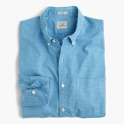 J.Crew Slim Secret Wash shirt in blue gingham