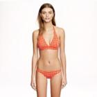J.Crew Grid dot halter top