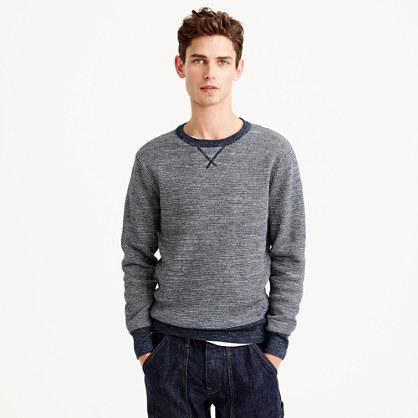 J.Crew Lambswool crewneck sweater in bird's-eye stitch