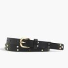 J.Crew Leather studded skinny belt