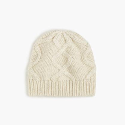 J.Crew Cable hat in Italian wool blend