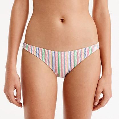J.Crew Lowrider bikini bottom in rainbow seersucker