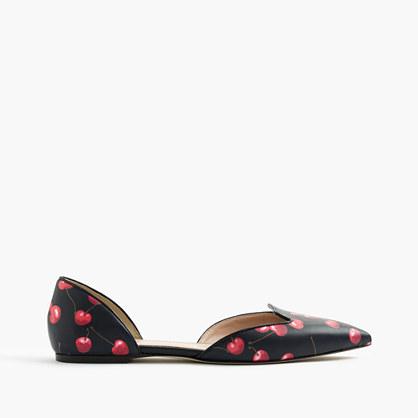 J.Crew Sadie loafer flats in cherry print