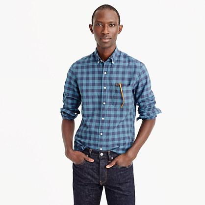 J.Crew Slim American Pima cotton oxford shirt in blue buffalo check