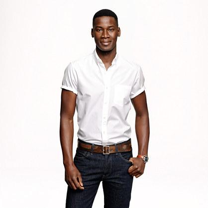 J.Crew Secret Wash short-sleeve shirt in white