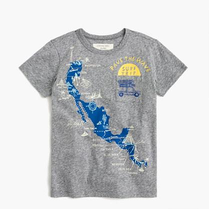 J.Crew Boys' surf map T-shirt