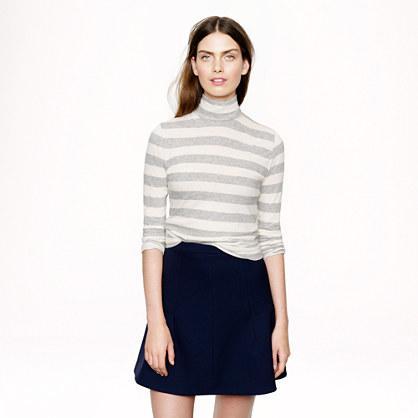 J.Crew Tissue turtleneck tee in heather stripe